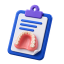 Prescription clipboard with a denture